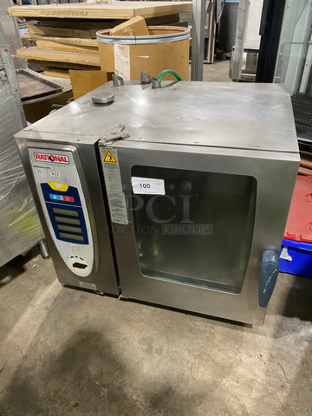 Rational Commercial Natural Gas Powered Rational Combi Oven! Self Cooking Center! With View Through Door! All Stainless Steel! Model: SCC61G SN: G61SG100722238734