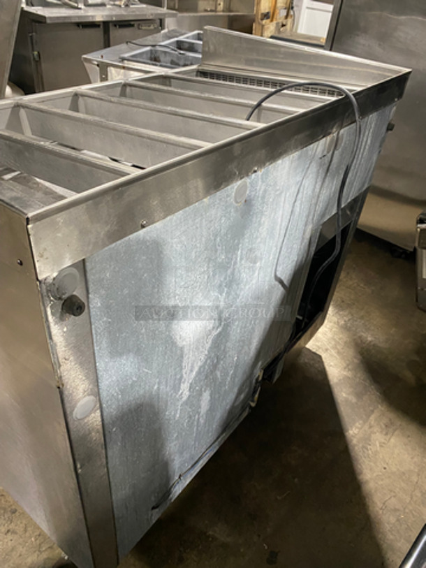 NICE! Kairak Commercial Refrigerated Prep Table! With Back And Side Splashes! With Single Door Storage Space Underneath! All Stainless Steel! On Casters! Model: KRP48S SN: 34598! Not Tested!  115V 60HZ 1 Phase - Image 4 of 8