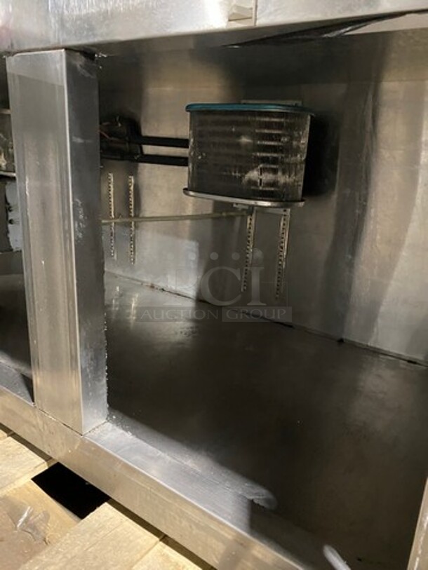 Leader Commercial 4 Door Lowboy/ Work Top Cooler! All Stainless Steel! Model: HBK57D SN: PZ08M1003 115V 60HZ 1 Phase - Image 6 of 10