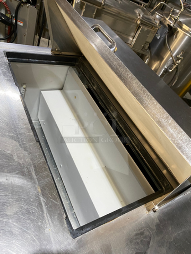 True Commercial Refrigerated Sandwich Prep Table! With 2 Door Underneath Storage Space! All Stainless Steel! On Casters! Model: TSSU4808 SN: 7493962 115V 60Hz 1 Phase - Image 9 of 10
