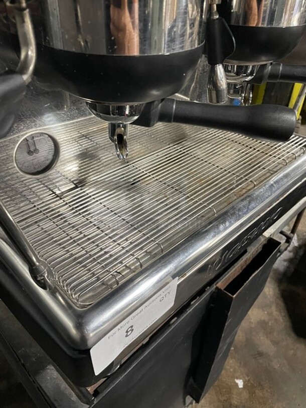 Casadio Stainless Steel Commercial Countertop 2 Group Espresso Machine w/ 2 Portafilters and 2 Steam Wands! MODEL UNDICI 208V 1PH - Image 8 of 12