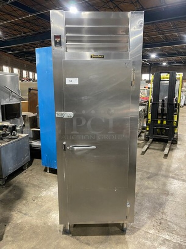 Traulsen Commercial Single Door Reach In Refrigerator! Solid Stainless Steel! On Legs! Model: RHT132WUTFHS SN: T94900E05 115V 60HZ 1 Phase