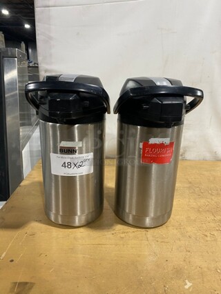 Bunn Commercial Stainless Steel Lever Action Airpots! Model: 32130.0000! 2X Your Bid! 