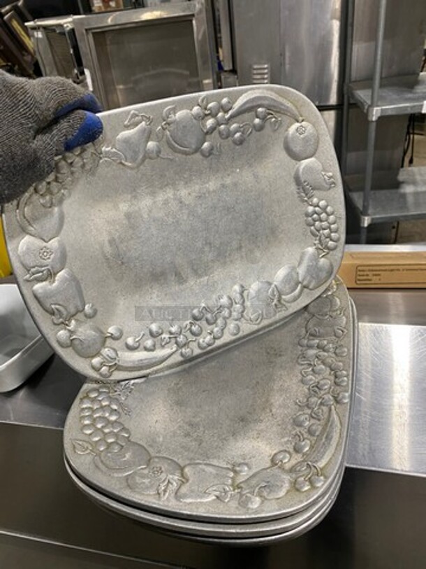 Decorative Metal Serving/ Display Trays! 6x Your Bid! - Image 5 of 6