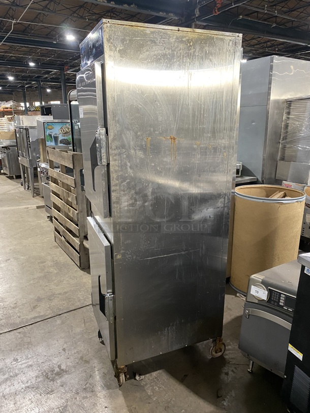 AUTO-SHAAM Stainless Steel 2 Door Halo Heat Holding Cabinet W/ Stainless Steel Trays! On Casters! Model 1000-UP Serial 1001310-000 208V-240V/60Hz/1 Phase! Working When Removed!  - Image 2 of 9