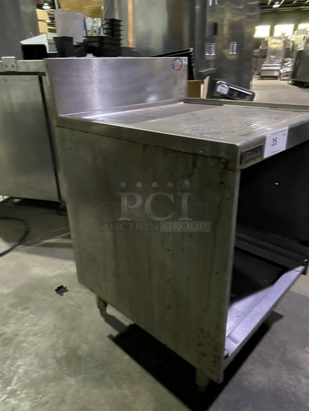 Perlick Under The Counter Drainboard! With Back Splash! All Stainless Steel! On Legs! - Image 2 of 7