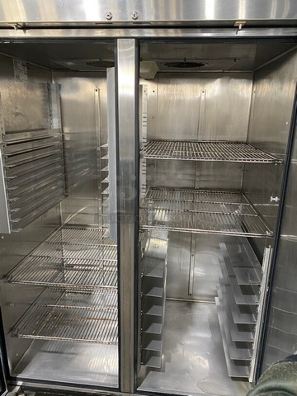 True Commercial 2 Door Reach In Cooler! With Poly Coated Racks! All Stainless Steel! On Casters! Model: TR2R2S SN: 5027494 115V 60HZ 1 Phase - Image 5 of 10