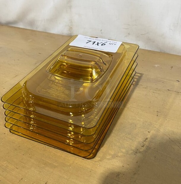 New Rubbermaid Yellow Poly Food Pan Lids! 6x Your Bid! - Image 2 of 8