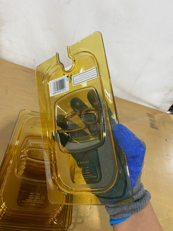 New Rubbermaid Yellow Poly Food Pan Lids! 6x Your Bid! - Image 3 of 8