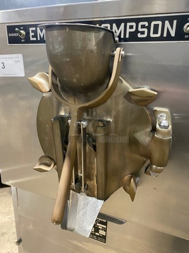 Emery Thompson Commercial Floor Style Batch Freezer! All Stainless Steel! On Casters! Model 20NW Serial 29377! 220V 3 Phase!  - Image 5 of 11