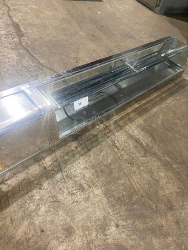 Yoshimasa Commercial Countertop Refrigerated Sushi Display Case Merchandiser! With Slanted Front Glass! Stainless Steel Body! - Image 1 of 9