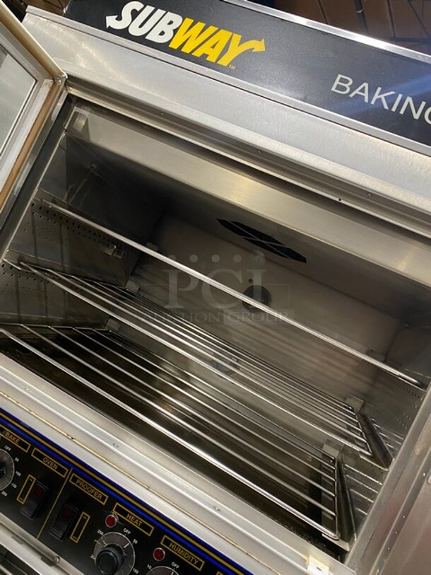 Nuvu Commercial Baking Center Oven Proofer Combo! With Metal Oven Racks! Stainless Steel! On Casters! Model: SUB123 SN: 00375647120400010001 208V 60HZ 3 Phase - Image 6 of 10