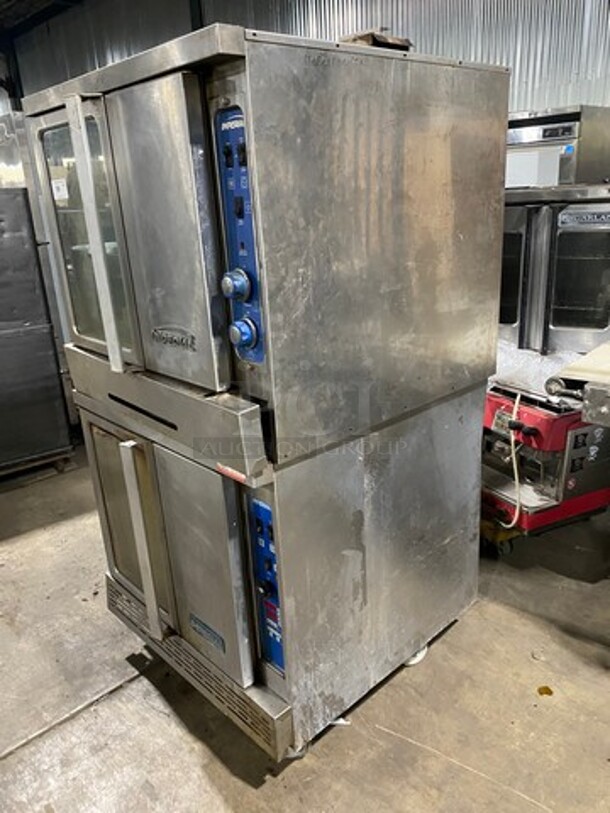 Imperial Commercial Natural Gas Powered Double Deck Convection Oven! With View Through Doors! Metal Oven Racks! All Stainless Steel! 2x Your Bid Makes One Unit! - Image 3 of 9