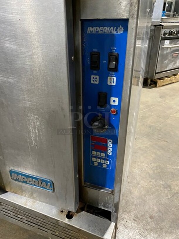 Imperial Commercial Natural Gas Powered Double Deck Convection Oven! With View Through Doors! Metal Oven Racks! All Stainless Steel! 2x Your Bid Makes One Unit! - Image 8 of 9
