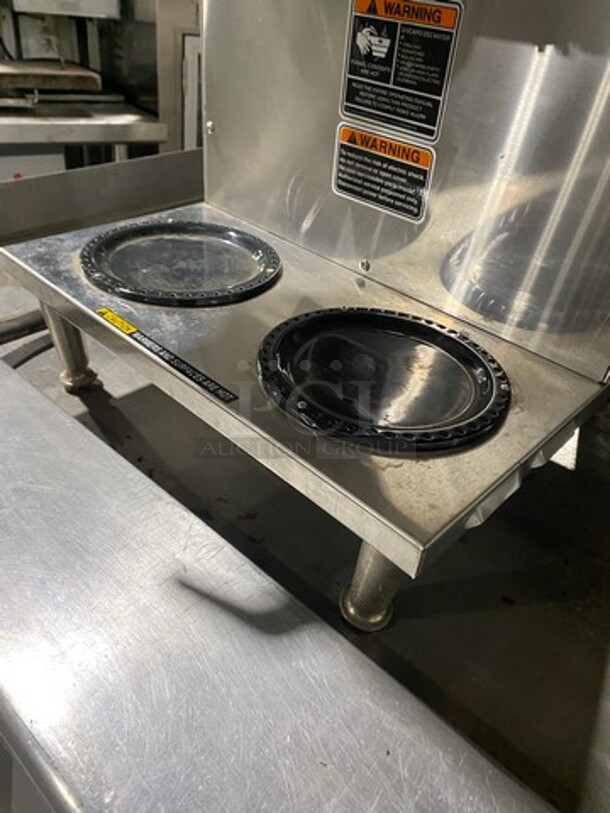 Bunn Commercial Countertop Dual Coffee Brewing Machine! With 4 Coffee Pot Warming Stations! All Stainless Steel! On Small Legs! Model: AXIOM2/2TWIN SN: AXTN034325 120/208/240V 60HZ 1 Phase - Image 7 of 9