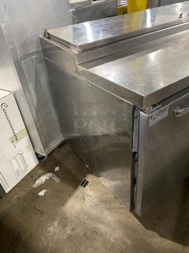 Continental Commercial Refrigerated Pizza Prep Table! With 3 Door Storage Space Underneath! All Stainless Steel! On Casters! Model: CPA68 SN: 15974548 115V 60HZ 1 Phase - Image 2 of 9