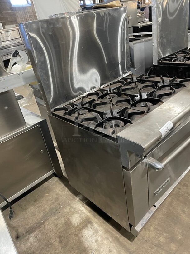 American Range Commercial Natural Gas Powered 6 Burner Stove! With Full Size Oven Underneath! With Backsplash! All Stainless Steel! - Image 3 of 8