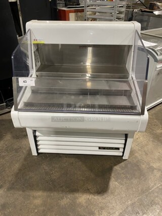 NICE! True Commercial Refrigerated Open Grab-N-Go Case Merchandiser! With Clear Poly Font And Sides! Stainless Steel Body! Model: THAC36 SN: 8789096 115V 60HZ 1 Phase