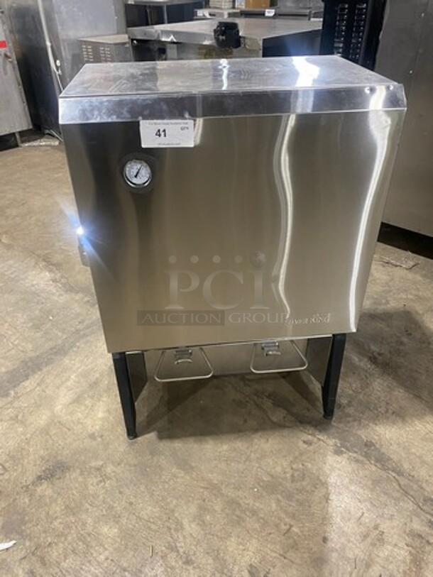 NICE! Silver King Commercial Countertop 2 Spout Refrigerated Milk Dispenser! Stainless Steel Body!