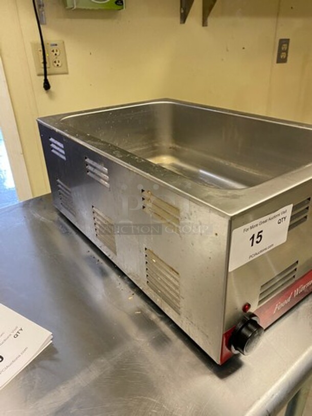 Avantco Commercial Countertop Single Well Food Warmer! All Stainless Steel! WORKING WHEN REMOVED! Model: 177W50 120V - Image 2 of 8