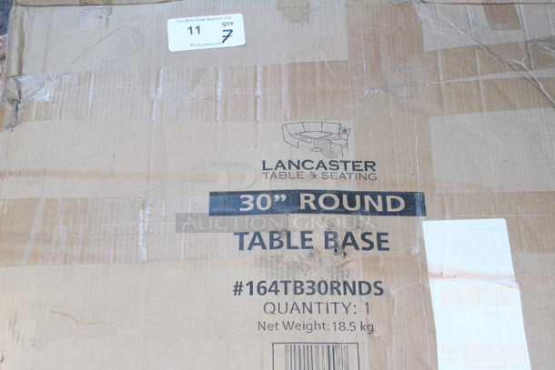 BRAND NEW SCRATCH & DENT! Lancaster Table & Seating 164STB30RND 30" Round Stamped Steel Table Base Plates. IN THE ORIGINAL BOX!! 8x Your Bid - Image 3 of 3
