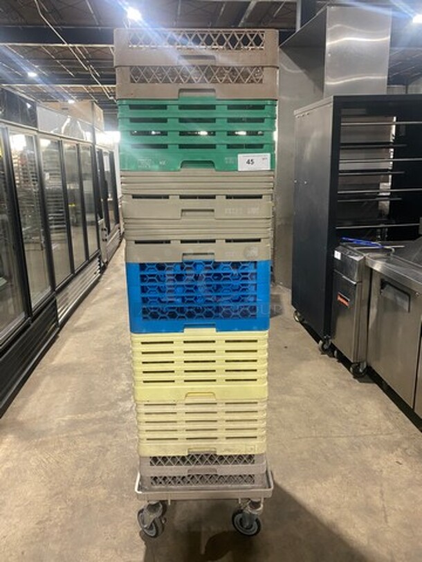 ALL ONE MONEY! Assorted Style And Color Poly Cup Crates! On Dolly! - Image 1 of 10