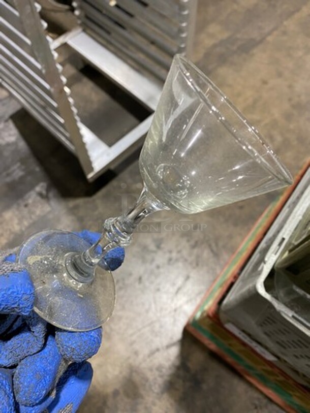 MISCELLANEOUS! Assorted Color Poly Cup Crates! With Assorted Style Stemmed Wine Glasses And Drinking Glasses! 7x Your Bid! - Image 3 of 5