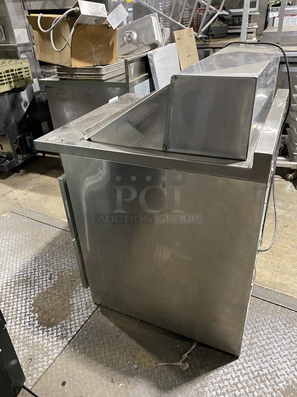 Nice! Randell Refrigerated 2 Drawer Bain Marie/Sandwich Prep Table! Model 9412-32D-7M Serial T000053847! 115V 1 Phase! On Casters! - Image 3 of 8