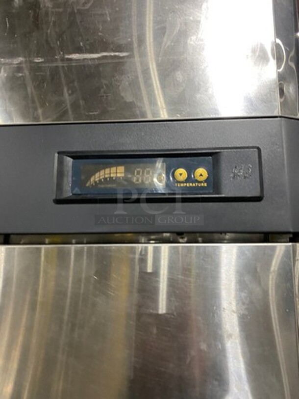 Turbo Air Commercial Split Door Reach In Refrigerator! With Poly Coated Racks! All Stainless Steel! On Legs! Model: M3R242 SN: M3R2H65002 115V 60HZ 1 Phase - Image 8 of 9