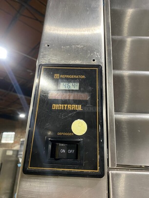 Traulsen Commercial Single Door Reach In Cooler! All Stainless Steel! On Legs! Model: RHT132WUT033 SN: T447620C99! 115V 60HZ 1 Phase! Working When Removed! 
 - Image 8 of 9