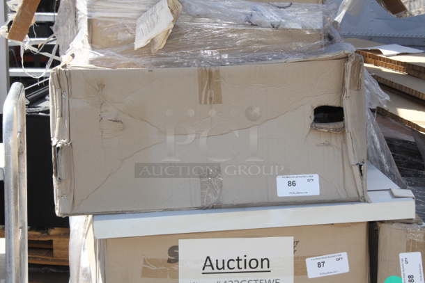 BRAND NEW SCRATCH & DENT! Lavex Adjustable Height Steel Leg Set for Workbenches 30" - 37". In Original packaging.  - Image 2 of 3