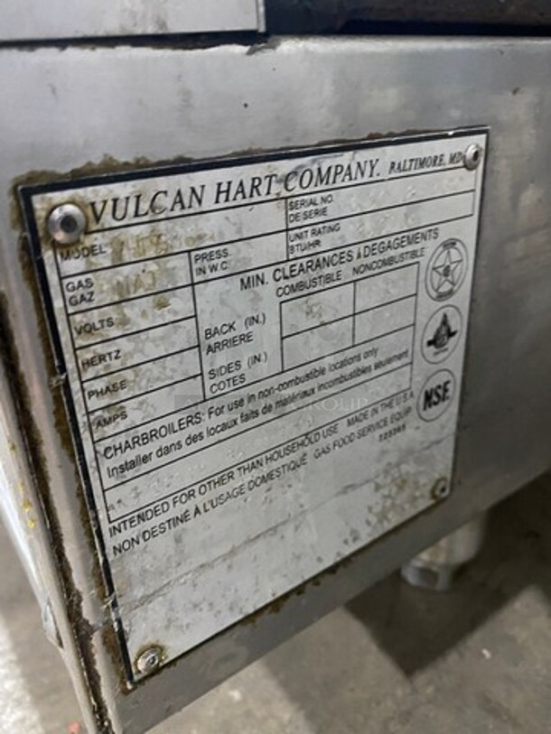 Sweet! Vulcan Commercial Countertop Natural Gas Powered 6 Burner Range! With Back Splash! All Stainless Steel! On Legs! Model: VHP6361 SN: 650087360! Working When Removed!  - Image 8 of 9