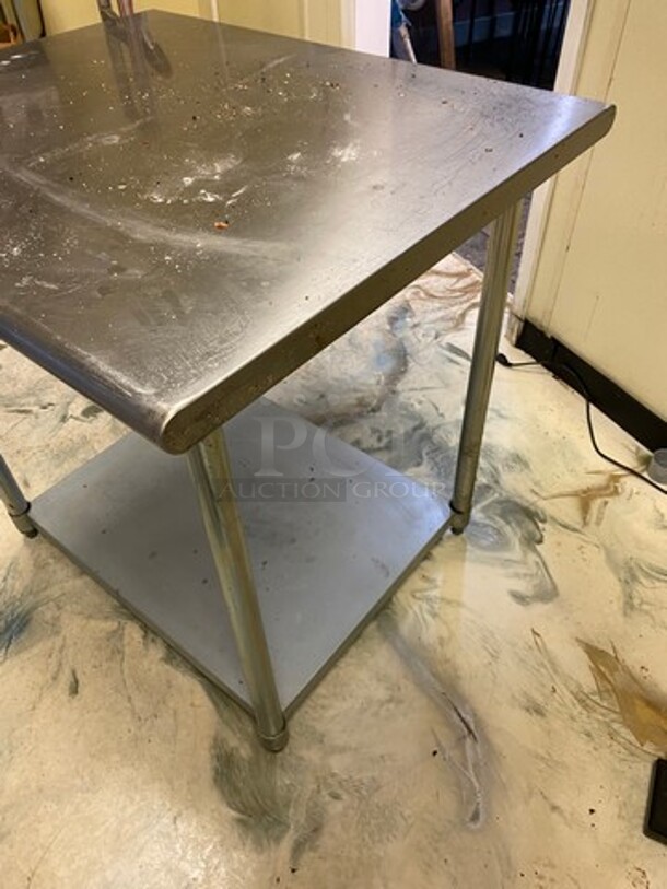 Solid Stainless Steel Work Top/ Prep Table! With Storage Space Underneath! On Legs! - Image 2 of 7