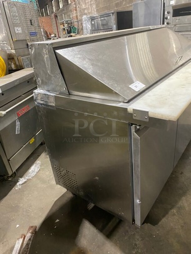 Avantco Commercial Refrigerated Sandwich Prep Table! With 3 Door Underneath Storage Space! Poly Coated Racks! All Stainless Steel! On Casters! Model: 178SSPT71MHC 115V - Image 2 of 9