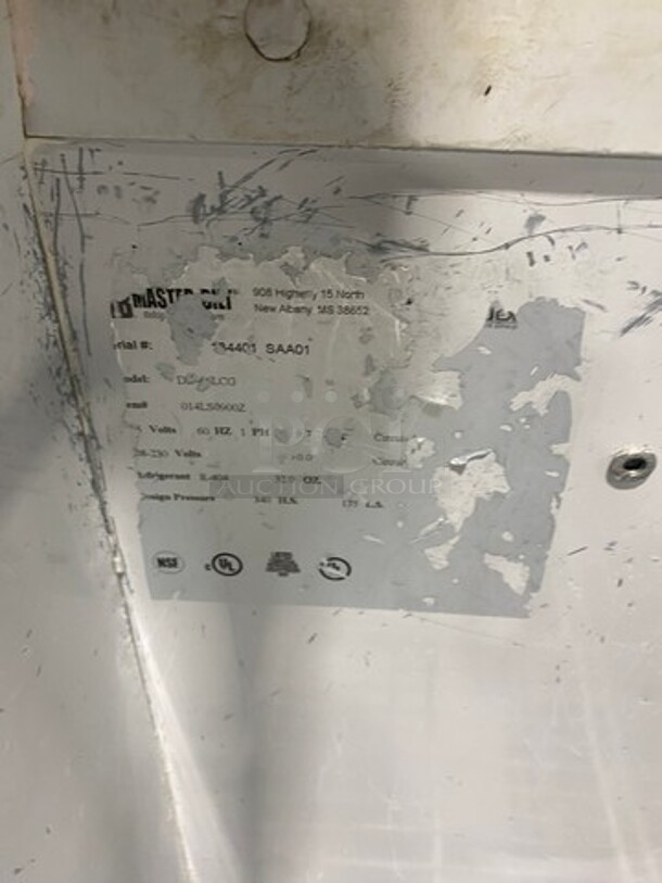 Master Bilt Commercial Ice Cream Dipping Cabinet Merchandiser! With Sneeze Guard! Model DD66LCG Serial 134401SAA01! 115V 1Phase! - Image 8 of 9