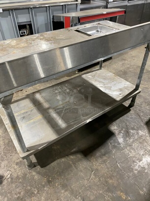 WOW! Commercial Worktop/ Prep Table! With Back Splash! With Single Drawer! With Storage Space Underneath! Solid Stainless Steel! On Legs! - Image 4 of 7