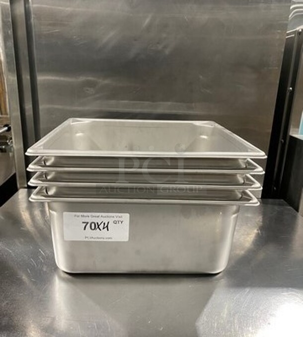 NEW! Vollrath Commercial Steam Table/ Prep Table Food Pans! All Stainless Steel! 4x Your Bid!