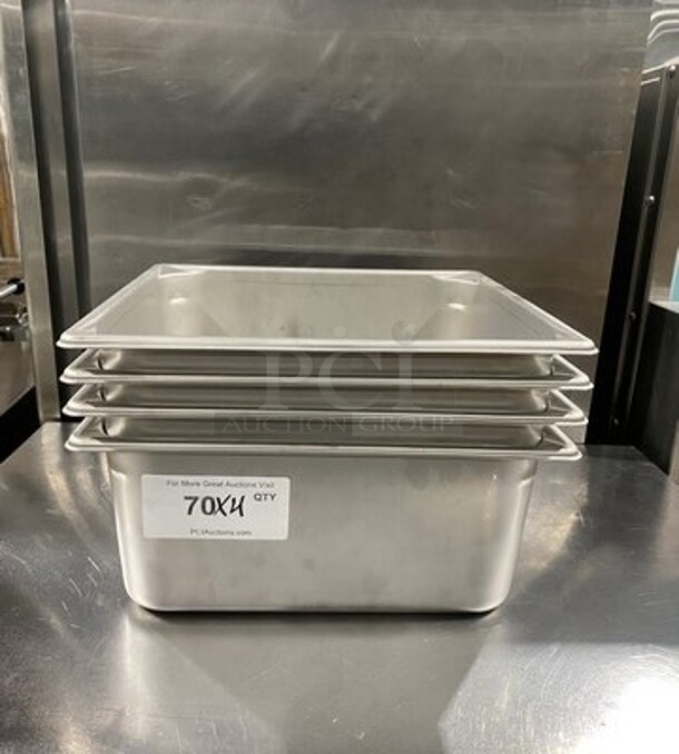 NEW! Vollrath Commercial Steam Table/ Prep Table Food Pans! All Stainless Steel! 4x Your Bid! - Image 1 of 7