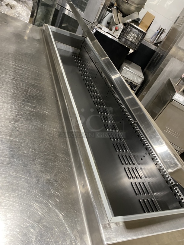 Sweet! Continental Commercial Refrigerated Pizza Prep Table! With 3 Door Storage Space Underneath! All Stainless Steel! On Casters! Model: CPA68 SN: 15974548! 115V 1 Phase!  - Image 7 of 8