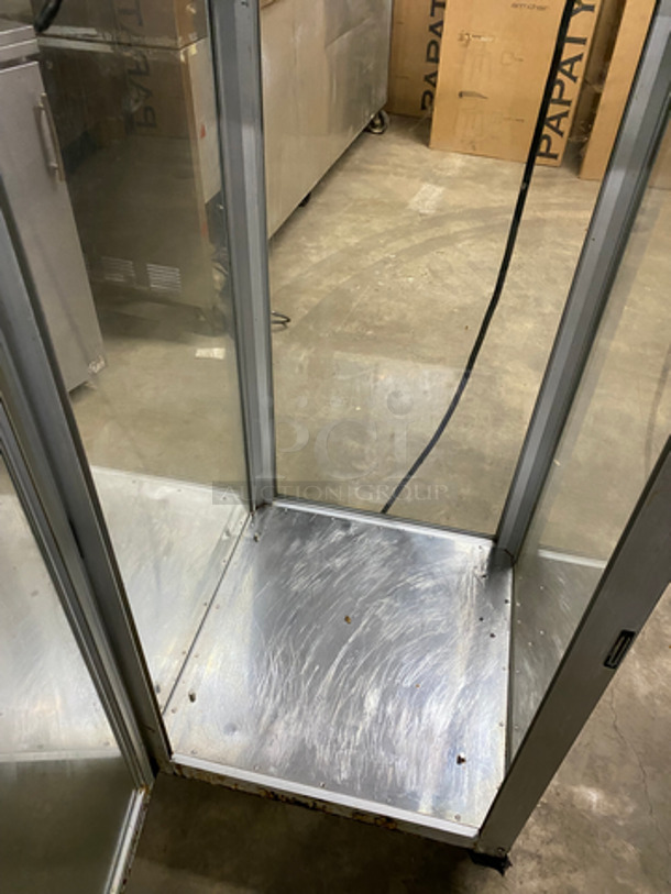 Hatco Commercial Heated Holding Cabinet! Glass All Around Showcase Style! Stainless Steel Body! On Casters! Model: PFST2X SN: 8873570447 120V 60HZ 1 Phase - Image 6 of 7