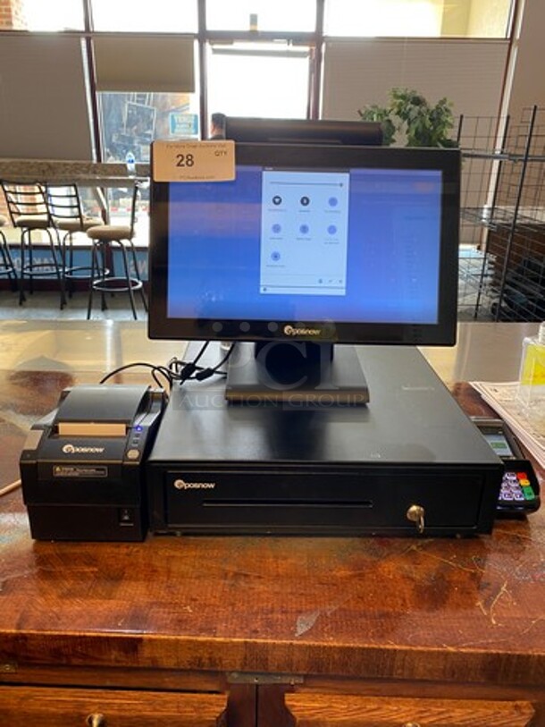 WOW! ALL ONE MONEY! Posnow POS System! SOME ITEMS MAY NOT BE INCLUDED! WORKING WHEN REMOVED! - Image 1 of 8