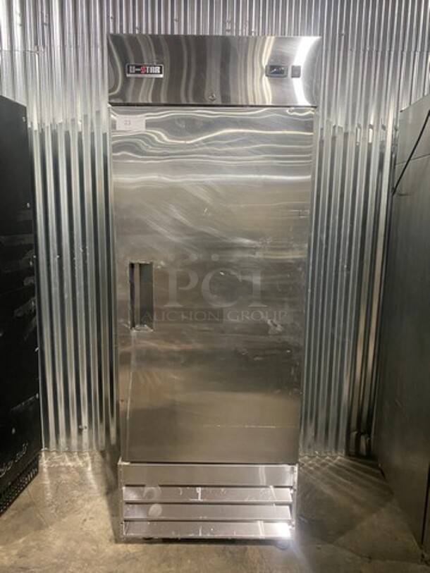 Ustar Reach-in Freezer! Stainless Steel! On Commercial Casters! Model USRF1DE 115V