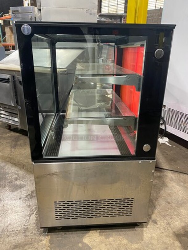 EQ Kitchen Line Commercial Refrigerated Bakery Display Case Merchandiser! With Straight Front Glass! With Sliding Rear Access Doors! Stainless Steel Body! Model: ARC270Z 110V - Image 2 of 12