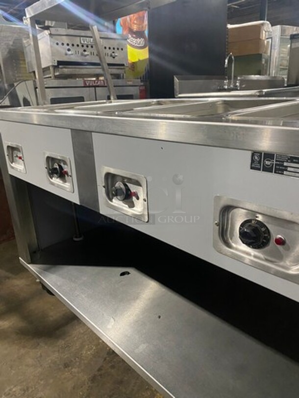 Seco Commercial Electric Powered 4 Well Steam Table! With Storage Space Underneath! All Stainless Steel! Model 4MF Serial 598! 208V 1Phase! On Casters! - Image 6 of 11