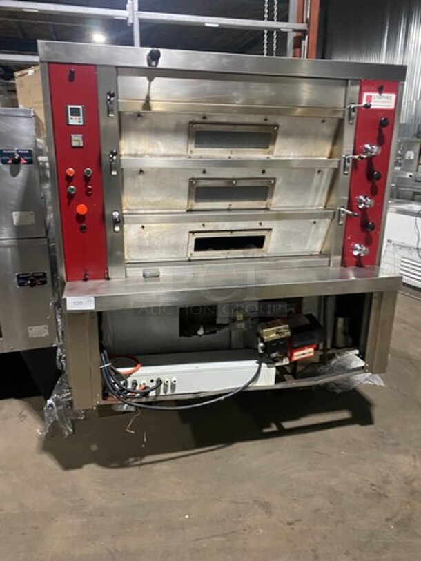 Empire Commercial Natural Gas Powered Tripple Deck Baking Oven! All Stainless Steel! - Image 1 of 9