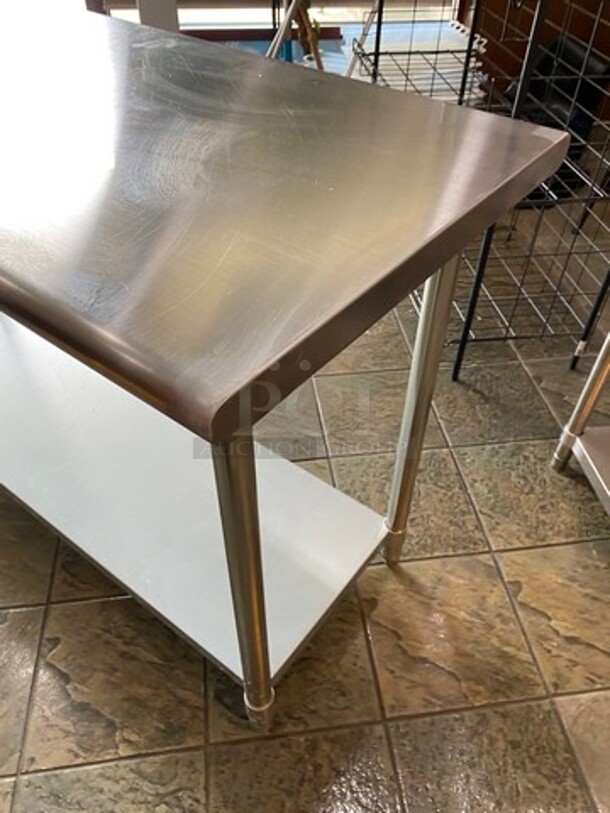 Solid Stainless Steel Work Top/ Prep Table! With Storage Space Underneath! On Legs! - Image 3 of 7