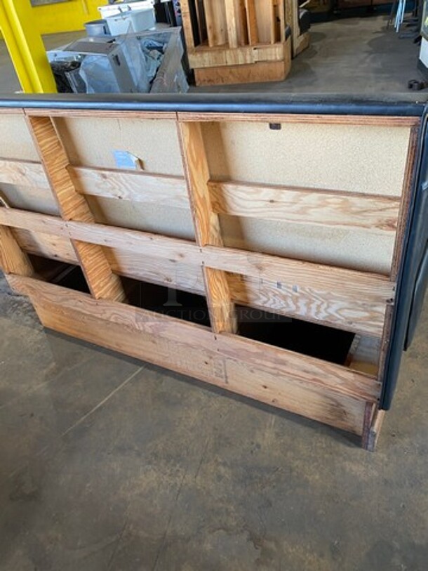 NEW! Single Sided Black Cushioned Booth Seat! With Wooden Outline! Perfect For Up Against The Wall! Can Be Connected To Any Of The Booths Listed! - Image 3 of 5