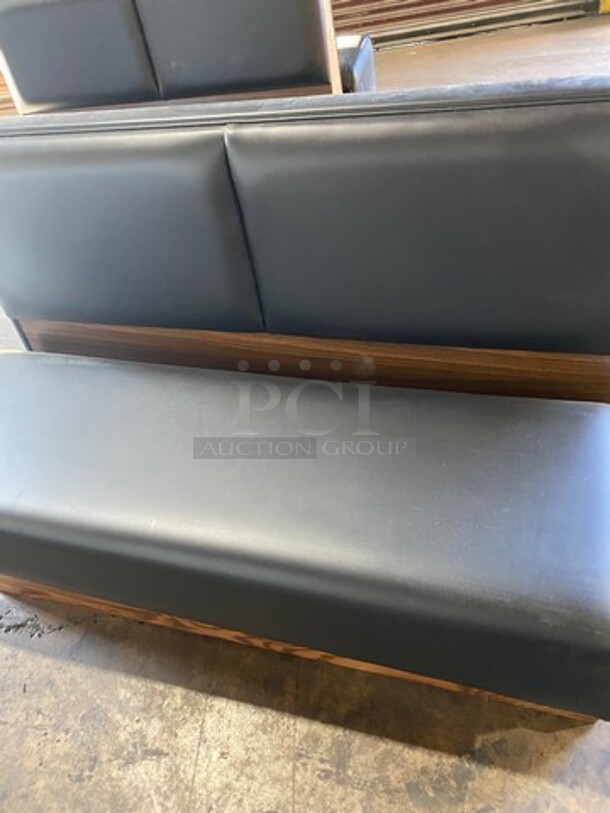 NEW! Single Sided Black Cushioned Booth Seat! With Wooden Outline! Perfect For Up Against The Wall! Can Be Connected To Any Of The Booths Listed! - Image 5 of 5
