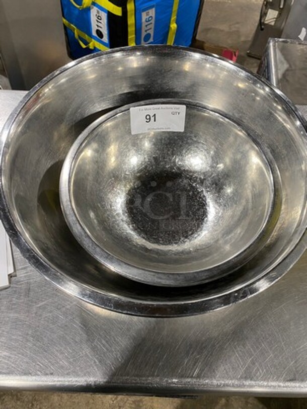 ALL ONE MONEY! Assorted Size Stainless Steel Mixing Bowls!