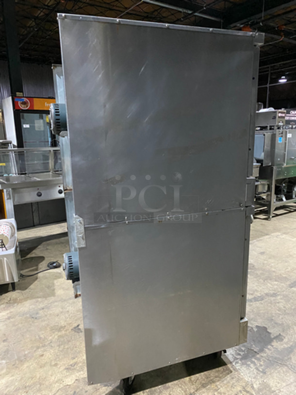 NICE! Imperial Electric Powered Heavy Duty Commercial Double Convection Oven! With One View Through Door & One Solid Door! With Metal Racks! All Stainless Steel! On Casters! 2x Your Bid Makes One Unit! - Image 3 of 9
